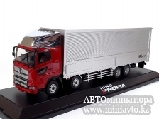 Автоминиатюра модели - HINO Ranger Delivery VAN Truck Red/Silver 1:43 China Promo Models