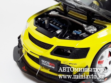 Автоминиатюра модели - Mitsubishi Lancer EVO 9 yellow 1:24 CPM junior series