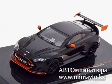 Автоминиатюра модели - Aston Martin Vantage GT12 2015 черный / оранжевый Ixo