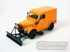 Автоминиатюра модели - ГАЗ-69 тротуароуборочная машина Т-3, оранжевый DeAgostini (Автомобиль на службе)