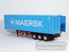 Автоминиатюра модели - Scania S770 6x4 White с п/п контейнер MAERSK 1:50 CPM