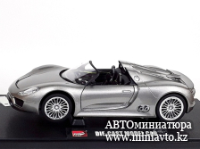 Автоминиатюра модели - Porsche 918 Spyder Convertible 2010 GREY  1:18 MZ