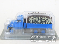 Автоминиатюра модели - PRAGA V3S бортовой с грузом бревен 1953 blue 1:43 DeAgostini