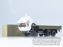 Автоминиатюра модели - КАМАЗ-53212 бортовой с тентом ПАО КАМАЗ