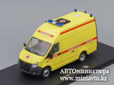 Автоминиатюра модели - Медицинская АСМП класса С* "Ковидная", желтый LenmodeL
