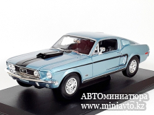 Автоминиатюра модели - FORD Mustang GT COBRA JET 1968 BLUE 1:18 Maisto