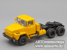 Автоминиатюра модели - КРАЗ 252 седельный тягач (1979-1990), желтый Наш Автопром