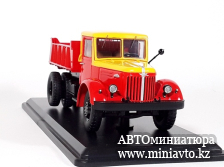 Автоминиатюра модели - МАЗ-205 самосвал жёлто/красный SSM