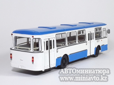 Автоминиатюра модели - ЛиАЗ 677М, бело-синий 1:43 Советский Автобус