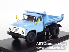 Автоминиатюра модели - ЗИЛ-ММЗ-555 самосвал голубой поздняя решётка радиатора SSM