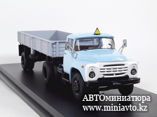 Автоминиатюра модели - ЗИЛ-130В1 + ОДАЗ-885 (поздняя решётка/голубая кабина) SSM