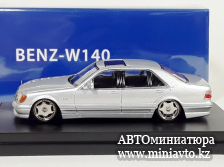 Автоминиатюра модели - Mercedes-Benz S600 W140 silver 1:64 Street Weapon