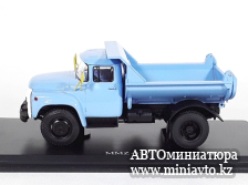 Автоминиатюра модели - ЗИЛ-ММЗ-555 самосвал голубой поздняя решётка радиатора SSM