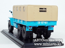 Автоминиатюра модели - УРАЛ-375Д бортовой с тентом, голубой/песочный SSM