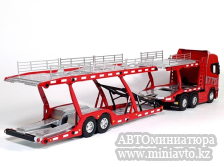Автоминиатюра модели - Scania S770 6x4 Red  с п/п автовоз 1:50 CPM