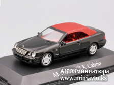 Автоминиатюра модели - MERCEDES-BENZ CLK Cabrio SoftTop, black / red Schuco