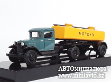 Автоминиатюра модели - ГАЗ АА с полуприцепом МОЛОКО 1:43 ЛОМО-АВМ