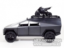 Автоминиатюра модели - Tesla Cybertruck Camping RV с квадроциклом  1:24 CPM junior series