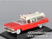 Автоминиатюра модели - CADILLAC Miller Meteor Ambulance (1959), red Atlas
