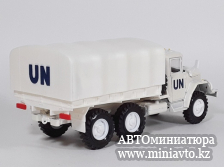 Автоминиатюра модели - ЗиЛ 131 борт/тент ООН белый 1:43 Элекон